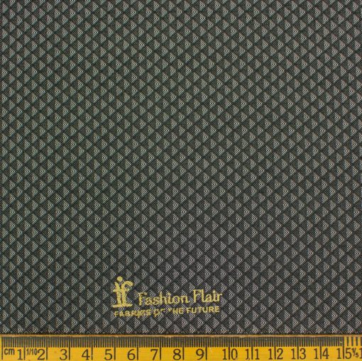 Fashion Flair Men's Terry Rayon Structured 3.75 Meter Unstitched Suiting Fabric (Light Grey)