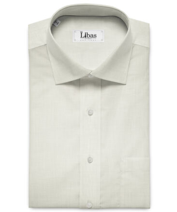 Raymond Men's Pure Linen 60 LEA Solids 3.50 Meter Unstitched Shirting Fabric (Milky White)