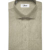 Solino Men's European Linen 60 LEA Structured 2.25 Meter Unstitched Shirting Fabric (Tan Beige)