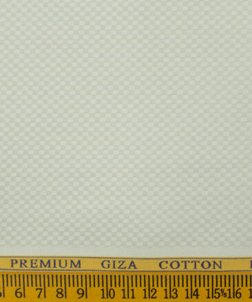 Cadini Men's Giza Cotton Structured 2.25 Meter Unstitched Shirting Fabric (Light Grey )