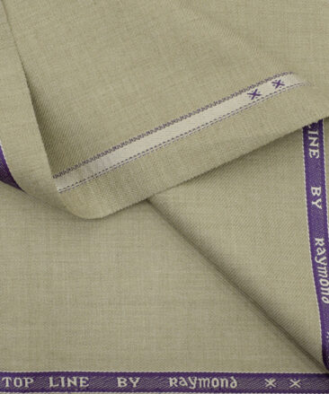 Raymond Men's Polyester Viscose Solids 3.75 Meter Unstitched Suiting Fabric (Beige)