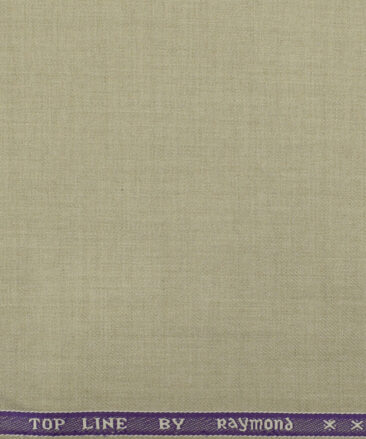 Raymond Men's Polyester Viscose Solids 3.75 Meter Unstitched Suiting Fabric (Beige)