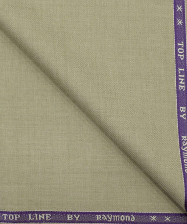 Raymond Men's Polyester Viscose Solids 3.75 Meter Unstitched Suiting Fabric (Beige)