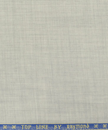 Raymond Men's Polyester Viscose Solids 3.75 Meter Unstitched Suiting Fabric (Light Grey)