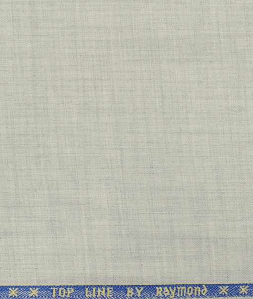 Raymond Men's Polyester Viscose Solids 3.75 Meter Unstitched Suiting Fabric (Light Grey)