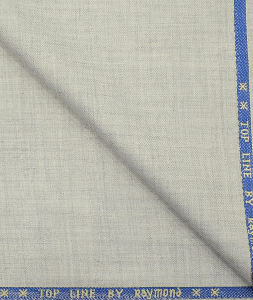 Raymond Men's Polyester Viscose Solids 3.75 Meter Unstitched Suiting Fabric (Light Grey)