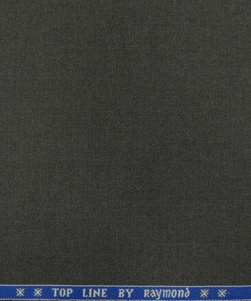 Raymond Men's Polyester Viscose Solids 3.75 Meter Unstitched Suiting Fabric (Dark Worsted Grey)