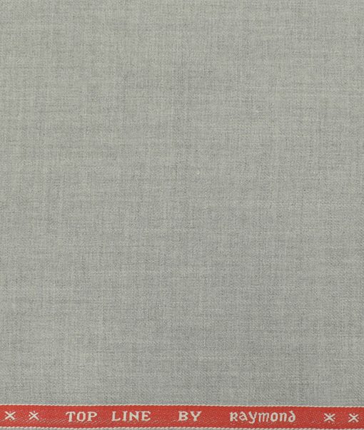 Raymond Men's Polyester Viscose Self Design 3.75 Meter Unstitched Suiting Fabric (Silver Grey)