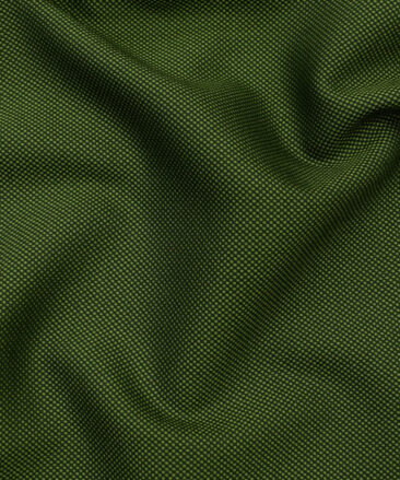 Absoluto Men's Terry Rayon Structured  Unstitched Suiting Fabric (Bright Green)