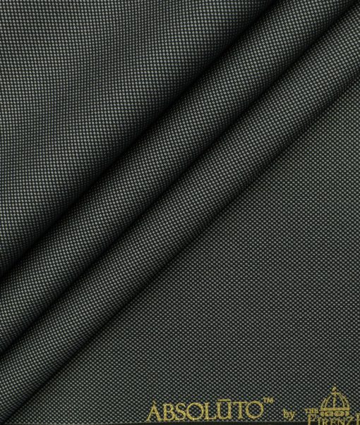 Absoluto Men's Terry Rayon Structured 3.75 Meter Unstitched Suiting Fabric (Grey)