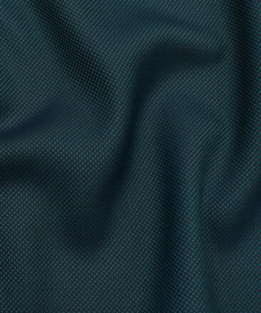 Absoluto Men's Terry Rayon Structured 3.75 Meter Unstitched Suiting Fabric (Peacock Blue)