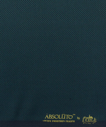 Absoluto Men's Terry Rayon Structured 3.75 Meter Unstitched Suiting Fabric (Peacock Blue)