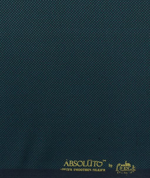 Absoluto Men's Terry Rayon Structured 3.75 Meter Unstitched Suiting Fabric (Peacock Blue)