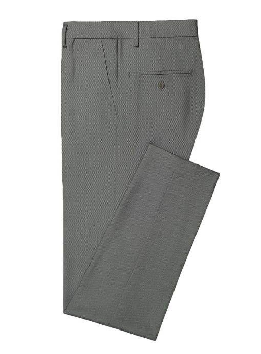 Absoluto Men's Terry Rayon Structured 3.75 Meter Unstitched Suiting Fabric (Silver Grey)