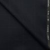 Cadini Men's Terry Rayon Checks 3.75 Meter Unstitched Suiting Fabric (Dark Navy Blue)