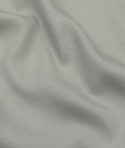 Don & Julio Men's Terry Rayon Structured 3.75 Meter Unstitched Suiting Fabric (Light Silver Grey)