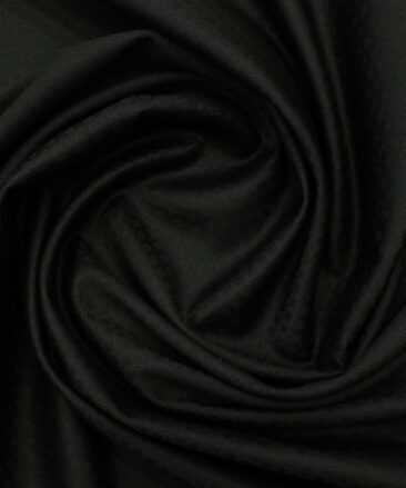 Fashion Flair Men's Terry Rayon Structured 3.75 Meter Unstitched Suiting Fabric (Black)