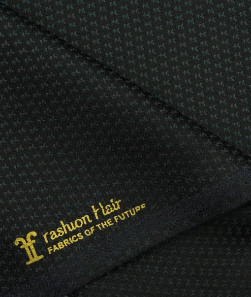 Fashion Flair Men's Terry Rayon Structured 3.75 Meter Unstitched Suiting Fabric (Dark Sea Green)