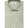 J.Hampstead Men's Cotton Printed 2.25 Meter Unstitched Shirting Fabric (White & Green)