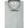 J.Hampstead Men's  Cotton Checks 2.25 Meter Unstitched Shirting Fabric (White)