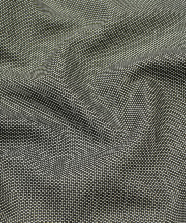 J.Hampstead Men's Terry Rayon Structured 3.75 Meter Unstitched Suiting Fabric (Silver Grey)