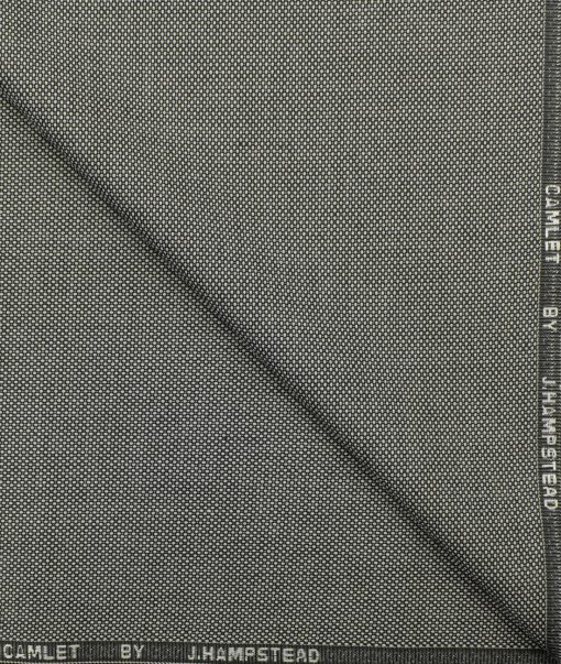 J.Hampstead Men's Terry Rayon Structured 3.75 Meter Unstitched Suiting Fabric (Silver Grey)