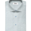 Nemesis Men's Premium Cotton Printed 2.25 Meter Unstitched Shirting Fabric (White & Sky Blue)