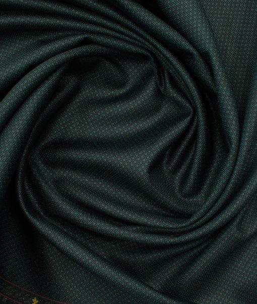 Panero Men's Terry Rayon Structured 3.75 Meter Unstitched Suiting Fabric (Sea Green)