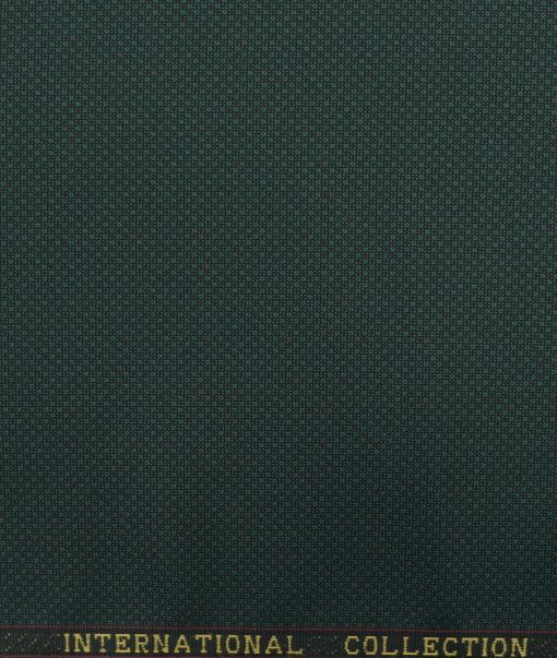 Panero Men's Terry Rayon Structured 3.75 Meter Unstitched Suiting Fabric (Sea Green)