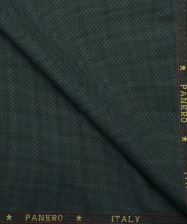 Panero Men's Terry Rayon Structured 3.75 Meter Unstitched Suiting Fabric (Sea Green)