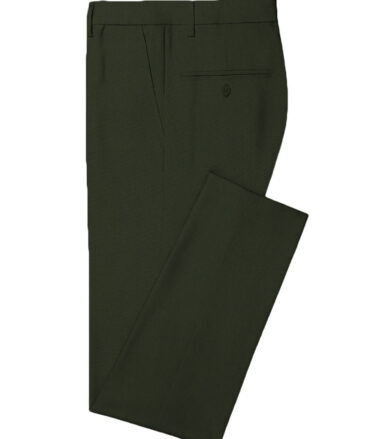 Panero Men's Terry Rayon Structured 3.75 Meter Unstitched Suiting Fabric (Dark Moss Green)