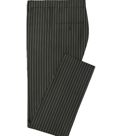 Panero Men's Wool Striped 3.75 Meter Unstitched Suiting Fabric (Blackish Grey)