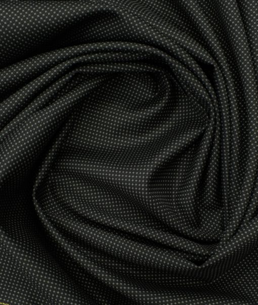 Spada Men's Terry Rayon Structured 3.75 Meter Unstitched Suiting Fabric (Blackish Grey)