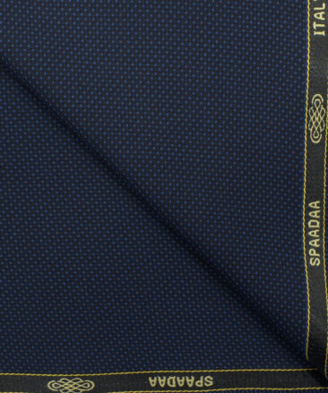 Spada Men's Terry Rayon Structured 3.75 Meter Unstitched Suiting Fabric (Dark Blue)