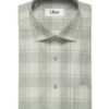 Soktas Men's Giza Cotton Checks 2.25 Meter Unstitched Shirting Fabric (White)