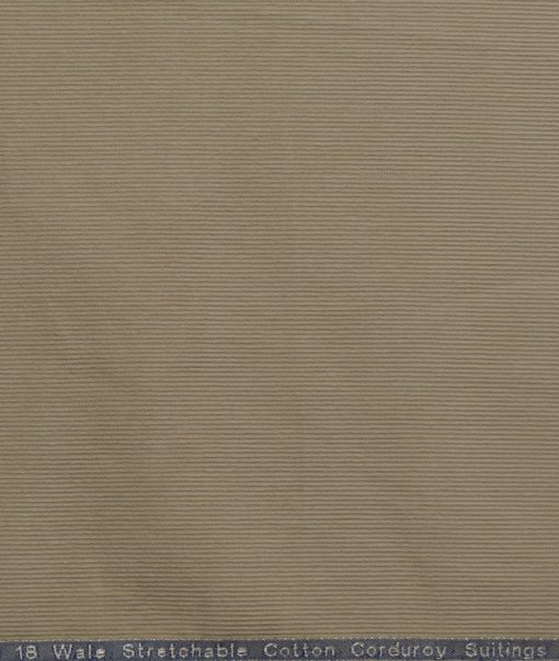 Arvind Men's Cotton Corduroy 1.50 Meter Unstitched Corduroy Trouser Fabric (Beige)