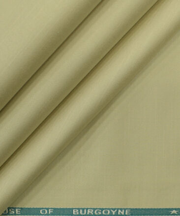 Burgoyne Men's Cotton Solids 1.50 Meter Unstitched Trouser Fabric (Beige)