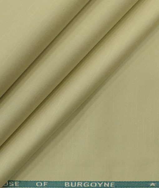 Burgoyne Men's Cotton Solids 1.50 Meter Unstitched Trouser Fabric (Beige)