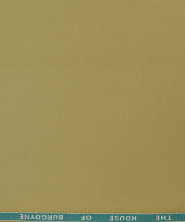 Burgoyne Men's Cotton Solids 1.50 Meter Unstitched Trouser Fabric (Biscotti Beige)