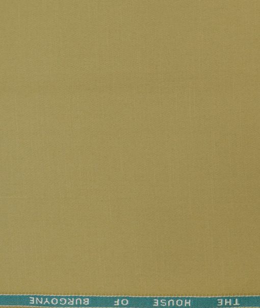 Burgoyne Men's Cotton Solids 1.50 Meter Unstitched Trouser Fabric (Biscotti Beige)