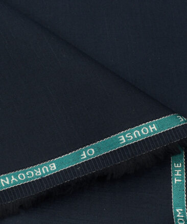 Burgoyne Men's Cotton Solids 1.50 Meter Unstitched Trouser Fabric (Dark Blue)