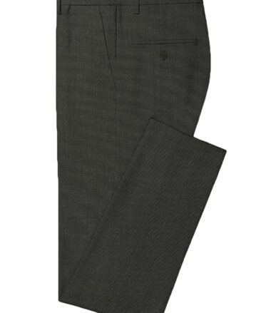 J.Hampstead Men's Wool Structured Super 90's 3.75 Meter Unstitched Suiting Fabric (Blackish Grey)