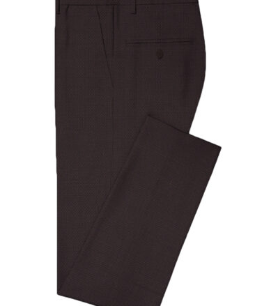 J.Hampstead Men's Wool Structured Super 100's 3.75 Meter Unstitched Suiting Fabric (Dark Wine)