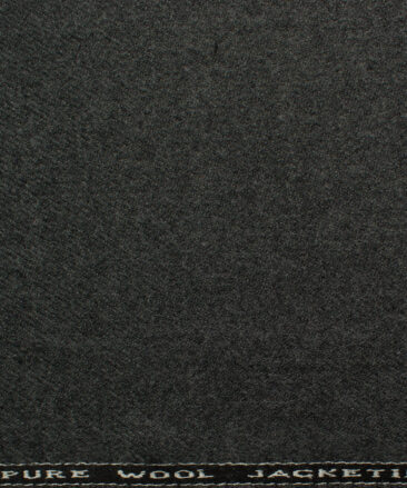 OCM Men's Wool Solids Thick  2.25 Meter Unstitched Tweed Jacketing & Blazer Fabric (Worsted Grey)