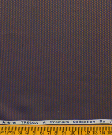 Arvind Men's Giza Cotton Structured 2.25 Meter Unstitched Shirting Fabric (Brown)