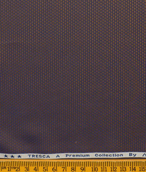 Arvind Men's Giza Cotton Structured 2.25 Meter Unstitched Shirting Fabric (Brown)