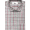 Arvind Men's  Premium Cotton Checks 2.25 Meter Unstitched Shirting Fabric (White & Maroon)