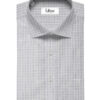 Arvind Men's  Premium Cotton Checks 2.25 Meter Unstitched Shirting Fabric (White & Purple)