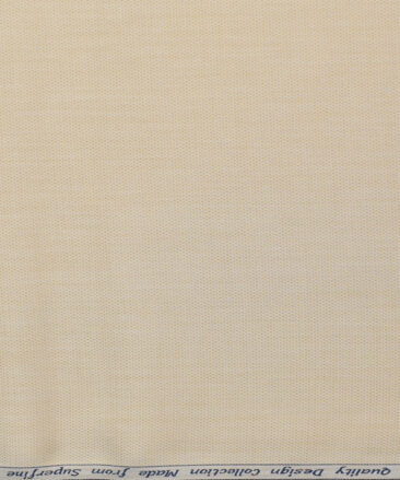 Arvind Men's  Superfine Cotton Structured 2.25 Meter Unstitched Shirting Fabric (Beige)