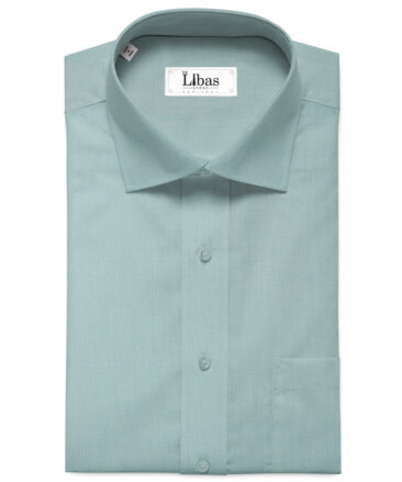 Arvind Men's  Superfine Cotton Structured 2.25 Meter Unstitched Shirting Fabric (Mint Green)